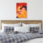 Toile Une femme et son chat (Insitu(Chambre))