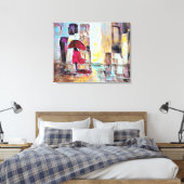 Toile Une Femme Marchant Dans La Pluie Art Abstrait (Insitu(Chambre))