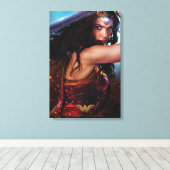 Toile Une Femme Merveilleuse Qui Blocage Avec L'Épée (Insitu (Plancher de Bois))