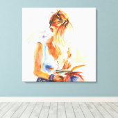 Toile Une femme qui lit un livre (Insitu (Plancher de Bois))