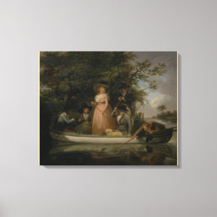 Toile Une fête à la traîne par George Morland