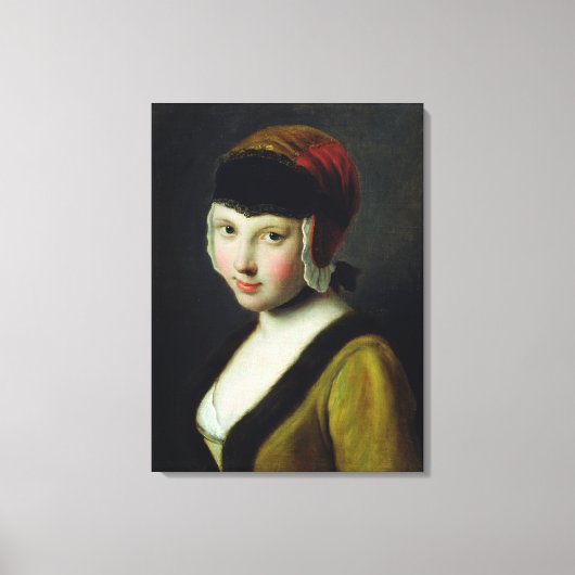 Toile Une fille avec un masque noir (Recto)