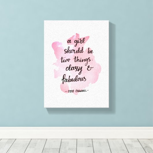 Toile Une fille devrait être deux choses (Insitu (Plancher de Bois))