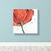 Toile Une fleur fermée sur un Arrière - plan blanc (Insitu (Plancher de Bois))