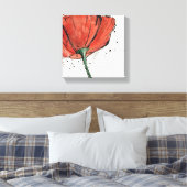 Toile Une fleur fermée sur un Arrière - plan blanc (Insitu(Chambre))