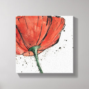 Toile Une fleur fermée sur un arrière - plan blanc