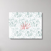 Toile une fleur rouge sur un arrière - plan noir (Recto)