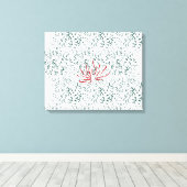 Toile une fleur rouge sur un arrière - plan noir (Insitu (Plancher de Bois))