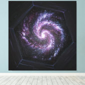 Toile Une galaxie vue par le télescope spatial James web (Insitu (Plancher de Bois))