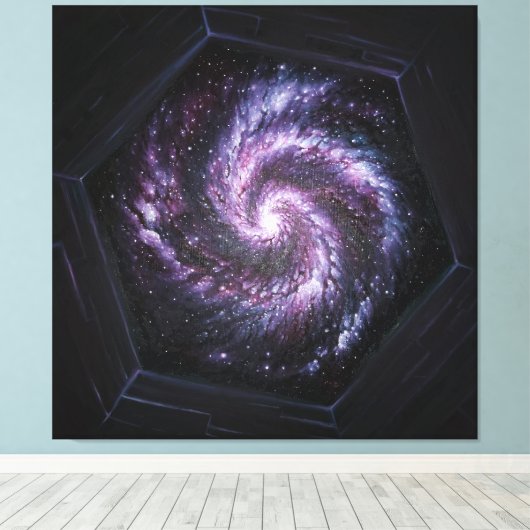 Toile Une galaxie vue par le télescope spatial James web (Insitu (Plancher de Bois))