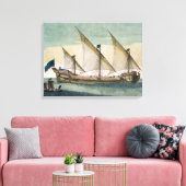Toile Une galère à trois mâts en cours de navigation, av (Insitu(Salon))