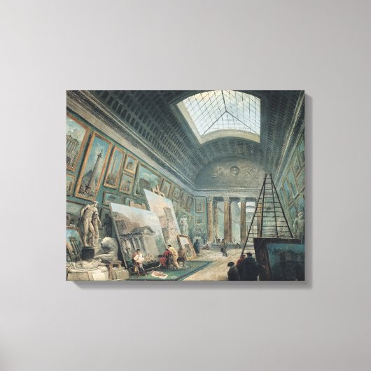 Toile Une galerie de musées avec art romain antique (Recto)