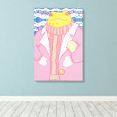 Toile Une grenouille confortable (Insitu (Plancher de Bois))