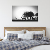 Toile Une image de cerfs dans la brume matinale (Insitu(Chambre))