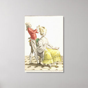 Toile Une jeune femme dans un Peignoir avec son