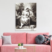 Toile Une Jeune Femme Dodant d'un Ange (Insitu(Salon))