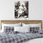 Toile Une Jeune Femme Dodant d'un Ange (Insitu(Chambre))