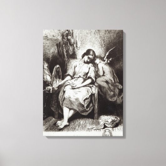 Toile Une Jeune Femme Dodant d'un Ange (Recto)