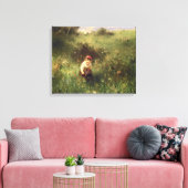 Toile Une jeune fille dans un champ (Insitu(Salon))