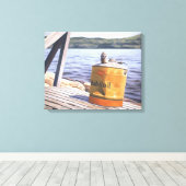 Toile Une journée au lac 1996 (Insitu (Plancher de Bois))