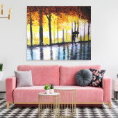 TOILE UNE LONGUE MARCHE DANS LA PLUIE (Insitu(Salon))