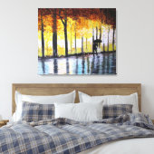 TOILE UNE LONGUE MARCHE DANS LA PLUIE (Insitu(Chambre))