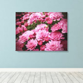 Toile Une mer de chrysanthèmes roses (Insitu (Plancher de Bois))