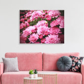 Toile Une mer de chrysanthèmes roses (Insitu(Salon))