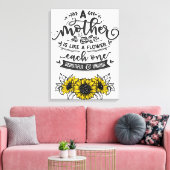 Toile Une mère est comme une fleur, mignonne cadeau de f (Insitu(Salon))