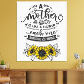 Toile Une mère est comme une fleur, mignonne cadeau de f (Insitu(Salon))