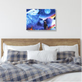 Toile Une meute de loups une nuit noire (Insitu(Chambre))