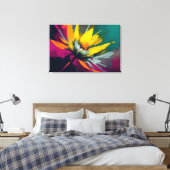 Toile Une odyssée florale – Fleur expressive en mouvemen (Insitu(Chambre))