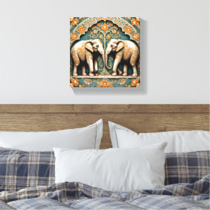 Toile Une paire de pachydermes