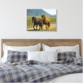 Toile Une paire de poneys islandais Brown (Insitu(Chambre))