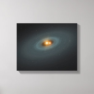 Toile Une paire d'étoiles serrée et un disque environn