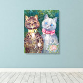 Toile Une paire heureuse | Louis Wain | (Insitu (Plancher de Bois))