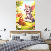 Toile Une pause joyeuse dans le jardin (Insitu(Chambre))