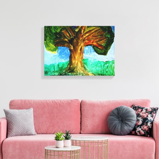 Toile Une peinture à l'huile appelée Tree Island par Sam (Insitu(Salon))