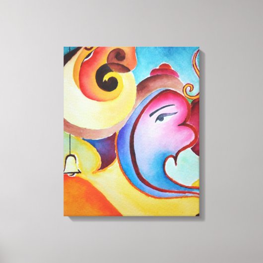 Toile Une peinture abstraite de Ganesha (Recto)
