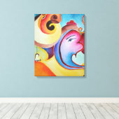 Toile Une peinture abstraite de Ganesha (Insitu (Plancher de Bois))