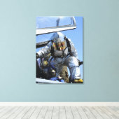 Toile Une perceuse secourue est effectuée sur le poste d (Insitu (Plancher de Bois))