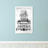Toile Une perspective de la Banque d'Angleterre (Insitu (Plancher de Bois))