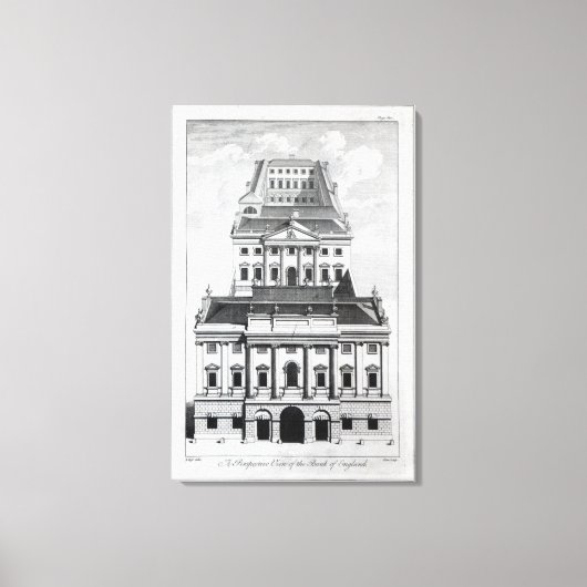 Toile Une perspective de la Banque d'Angleterre (Recto)