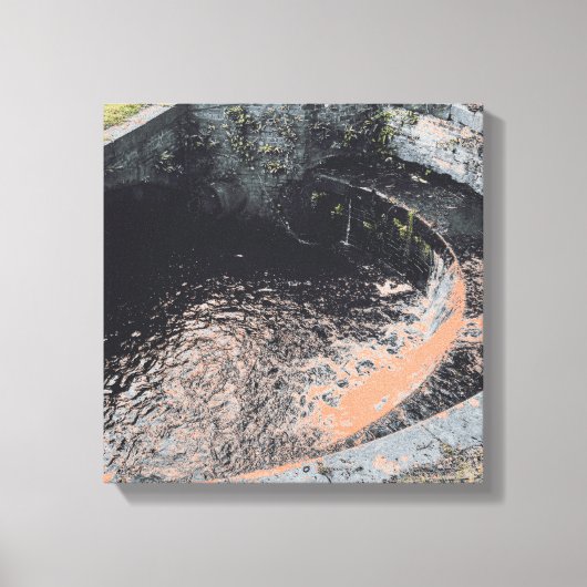 Toile Une piscine orange à Welshpool (Recto)