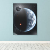 Toile Une Planète Comme La Terre Avec Des Océans Qui Rev (Insitu (Plancher de Bois))