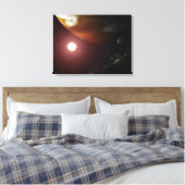 Toile Une planète géante du gaz en orbite autour d'une é (Insitu(Chambre))