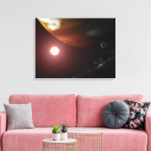 Toile Une planète géante du gaz en orbite autour d'une é (Insitu(Salon))
