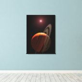 Toile Une planète géante du gaz orbitant un nain rouge (Insitu (Plancher de Bois))