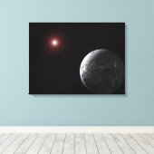 Toile Une planète glacée/rocheuse en orbite autour d'une (Insitu (Plancher de Bois))