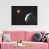 Toile Une planète glacée/rocheuse en orbite autour d'une (Insitu(Salon))